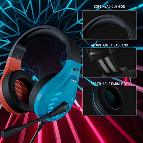 Orzly Gaming-Headset für PC und Spielekonsolen PS5, PS4, Xbox Series X | S, Xbox One, Nintendo Switch und Google Stadia Stereo-Sound mit Mikrofon mit Geräuschunterdrückung – RXH-30 Tanami Edition Bild 6