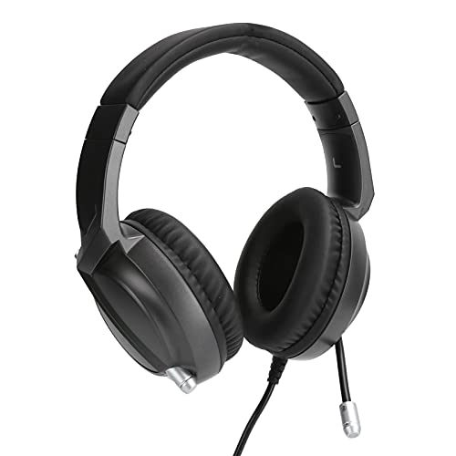 Kabelgebundene Over Ear Kopfhörer, RGB Lichteffekt Over Ear Gaming Headset mit Geräuschunterdrückung, Jungen Mädchen Gaming Kopfhörer, mit Mikrofon, für Computer Laptop Notebook(Schwarz) Bild 1