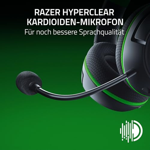 Razer Kaira HyperSpeed - Kabelloses Multiplattform-Gaming-Headset für Xbox (HyperSpeed Wireless, Triforce 50-mm-Treiber, HyperClear Kardioiden-Mik, FlowKnit Memory Foam Ohrpolster) Schwarz Bild 4
