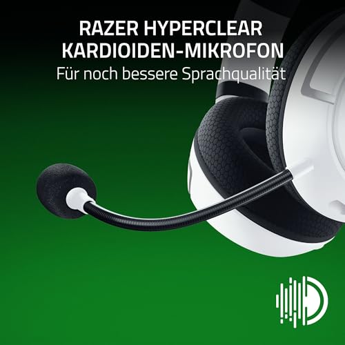 Razer Kaira HyperSpeed - Kabelloses Multiplattform-Gaming-Headset für Xbox (HyperSpeed Wireless, Triforce 50-mm-Treiber, HyperClear Kardioiden-Mik, FlowKnit Memory Foam Ohrpolster) Weiß Bild 4