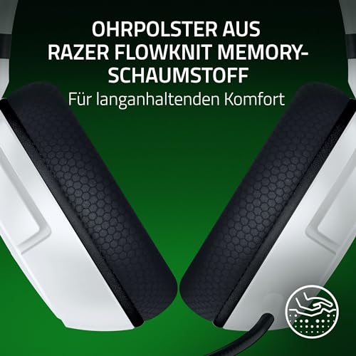 Razer Kaira HyperSpeed - Kabelloses Multiplattform-Gaming-Headset für Xbox (HyperSpeed Wireless, Triforce 50-mm-Treiber, HyperClear Kardioiden-Mik, FlowKnit Memory Foam Ohrpolster) Weiß Bild 5