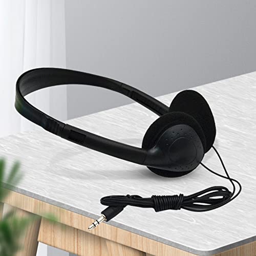 Kabelgebundenes Headset, Stereo-Kopfhörer mit Geräuschunterdrückungs-Mikrofon, kabelgebundenes Gaming-Headset, Overhead-Kopfhörer für Computer/PC/Laptop/Handys, 3,5-mm-Audiobuchse, Schwarz Bild 3