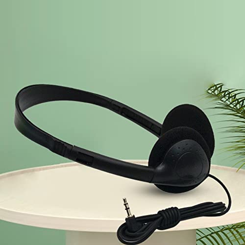 Kabelgebundenes Headset, Stereo-Kopfhörer mit Geräuschunterdrückungs-Mikrofon, kabelgebundenes Gaming-Headset, Overhead-Kopfhörer für Computer/PC/Laptop/Handys, 3,5-mm-Audiobuchse, Schwarz Bild 5