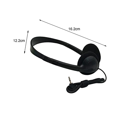 Kabelgebundenes Headset, Stereo-Kopfhörer mit Geräuschunterdrückungs-Mikrofon, kabelgebundenes Gaming-Headset, Overhead-Kopfhörer für Computer/PC/Laptop/Handys, 3,5-mm-Audiobuchse, Schwarz Bild 6