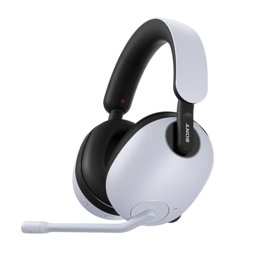 Sony INZONE H9 - Kabelloses Gaming Headset mit Noise Cancelling, 360-Raumklang für Gaming, bequeme Passform, 32h Akku, geringe Latenz, hochwertiges Boom-Mikrofon, kompatibel mit PC & PS5 - Weiß Bild 1