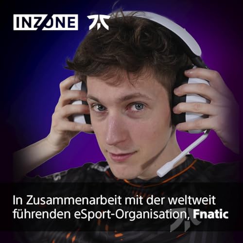 Sony INZONE H9 - Kabelloses Gaming Headset mit Noise Cancelling, 360-Raumklang für Gaming, bequeme Passform, 32h Akku, geringe Latenz, hochwertiges Boom-Mikrofon, kompatibel mit PC & PS5 - Weiß Bild 3