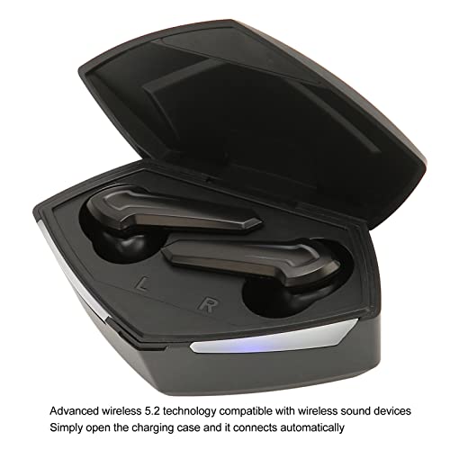 Zunate Kabellose Gaming-Ohrhörer, Bluetooth 5.2-Headset mit Zwei Modi, Integriertes Mikrofon, 45 Ms Extrem Niedrige Latenz, Synchronisiert Audio Vollständig mit Video(Schwarz) Bild 3