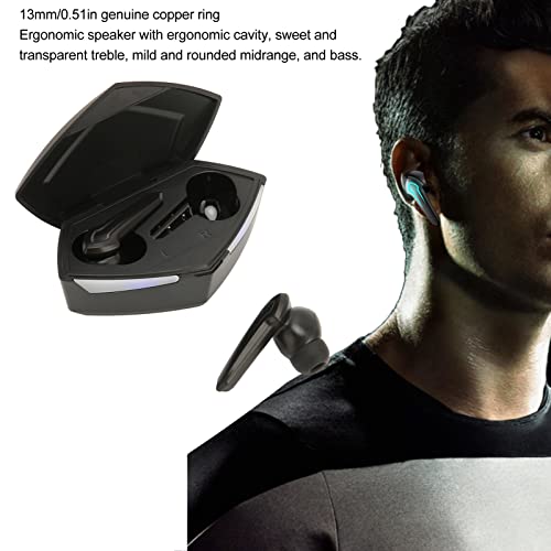 Zunate Kabellose Gaming-Ohrhörer, Bluetooth 5.2-Headset mit Zwei Modi, Integriertes Mikrofon, 45 Ms Extrem Niedrige Latenz, Synchronisiert Audio Vollständig mit Video(Schwarz) Bild 4