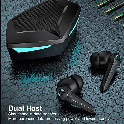 Annadue Bluetooth-Ohrhörer, kabellose Gaming-Kopfhörer, 45 ms, ultra-niedrige Latenz, Dual-Modi, integriertes Mikrofon, Schwarz Bild 4