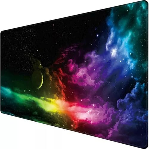 Retoo Mauspad XXL, 885 x 400 mm, Groß Mauspad Gaming mit Motiv, Tischunterlage Large Size, Spezielle Oberfläche, Schreibtischunterlage, Verbessert Präzision und Geschwindigkeit, Fransenfreie Bild 1