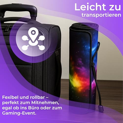 Retoo Mauspad XXL, 885 x 400 mm, Groß Mauspad Gaming mit Motiv, Tischunterlage Large Size, Spezielle Oberfläche, Schreibtischunterlage, Verbessert Präzision und Geschwindigkeit, Fransenfreie Bild 6