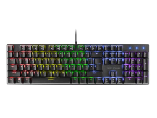 MARSGAMING Gaming MK422 Schwarz, Mechanische Tastatur RGB, Antighosting, Mechanischer Switch Rot, US Sprache, MK422RUS Bild 1