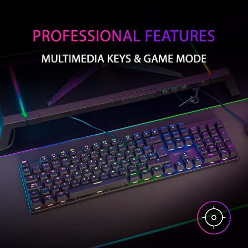 MARSGAMING Gaming MK422 Schwarz, Mechanische Tastatur RGB, Antighosting, Mechanischer Switch Rot, US Sprache, MK422RUS Bild 3