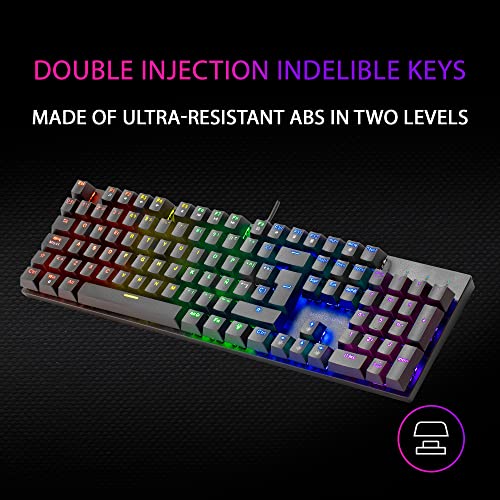 MARSGAMING Gaming MK422 Schwarz, Mechanische Tastatur RGB, Antighosting, Mechanischer Switch Rot, US Sprache, MK422RUS Bild 4
