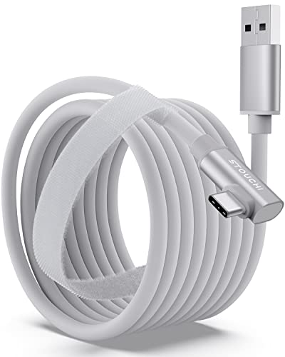Stouchi 6m Link Kabel,Kompatibel mit Meta/Oculus Quest2/Quest3/Pro PICO 4 PC Steam VR, Virtual Reality Headset Kabel,Hochgeschwindigkeits PC Datenübertragungs,USB 3.0 auf USB C Kabel für Gaming PC Bild 1