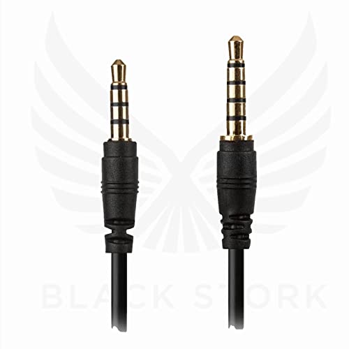 Black Stork 1,8 m langes Ersatz-Audiokabel, kompatibel mit Astro A10 A20 A30 A40 Gaming-Headset HyperX mobile AUX Bild 2