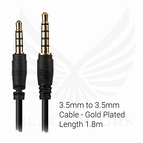 Black Stork 1,8 m langes Ersatz-Audiokabel, kompatibel mit Astro A10 A20 A30 A40 Gaming-Headset HyperX mobile AUX Bild 4
