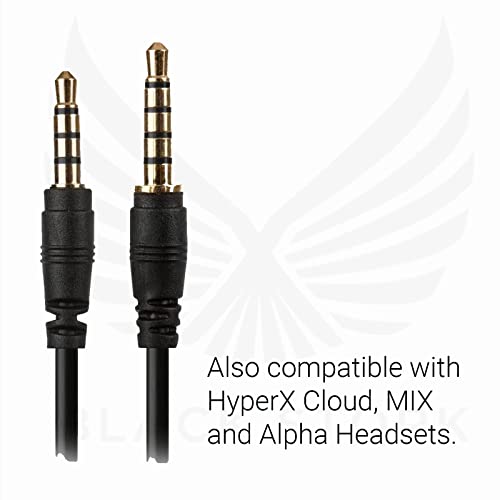Black Stork 1,8 m langes Ersatz-Audiokabel, kompatibel mit Astro A10 A20 A30 A40 Gaming-Headset HyperX mobile AUX Bild 5