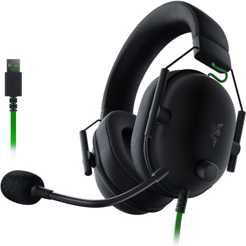 Razer BlackShark V2 X USB - Kabelgebundenes Esports-Headset (Triforce 50mm Treiber, Geräuschunterdrückung, 240g Ultraleichte Bauweise, Memory Foam Polster, 7.1 Surround Sound) Schwarz Bild 1