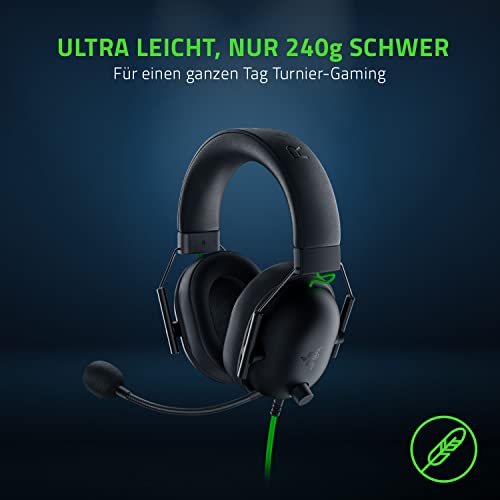 Razer BlackShark V2 X USB - Kabelgebundenes Esports-Headset (Triforce 50mm Treiber, Geräuschunterdrückung, 240g Ultraleichte Bauweise, Memory Foam Polster, 7.1 Surround Sound) Schwarz Bild 5