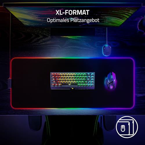 Razer Strider Chroma - Hybrid-Gaming-Mauspad mit Razer Chroma RGB (Hybrid-Mauspad, 19 RGB Beleuchtungszonen, XL-Format, Rutschfeste Unterseite) Schwarz Bild 5