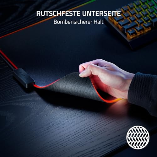 Razer Strider Chroma - Hybrid-Gaming-Mauspad mit Razer Chroma RGB (Hybrid-Mauspad, 19 RGB Beleuchtungszonen, XL-Format, Rutschfeste Unterseite) Schwarz Bild 6