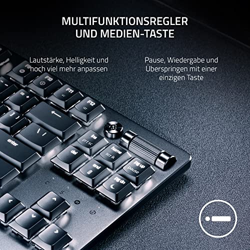 Razer DeathStalker V2 Pro Tenkeyless (Red Switch) - Kabellose Optische Low-Profile-Gaming-Tastatur (Lineare Optische Switches, HyperSpeed Wireless, Bluetooth 5.0) QWERTZ DE-Layout | Schwarz Bild 6