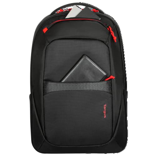 TARGUS TBB639GL 17,3" Strike II Gaming-Rucksack - Schwarz Geräumiges 27-Liter-Fassungsvermögen Übergroßes Innenfach für Gaming-Zubehör mit Headset-Schlaufe Bild 7
