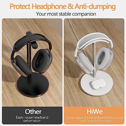 Kopfhörerständer mit kabellosem Ladegerät, Gaming-Headset-Halter Aufhänger Rack 2 in 1 Wireless Charging Station Dock für iPhone 15/14/13/12/11 Serie, AirPods Pro/3/2 und Schreibtisch Alle Kopfhörer Bild 3