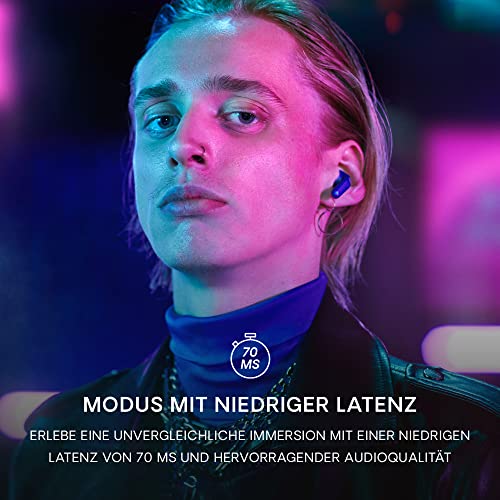 Urbanista Seoul In Ear Kopfhörer | Wireless Earbuds mit Mikrofon | 70ms Low Latency Gaming Earbuds | Dual-Mode Bluetooth Earphones | Schnelles Aufladen USB-C Kopfhörer | 32 Std. Spielzeit | Lila Bild 3
