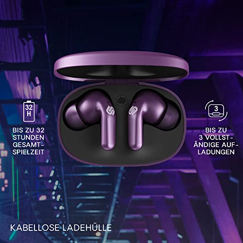 Urbanista Seoul In Ear Kopfhörer | Wireless Earbuds mit Mikrofon | 70ms Low Latency Gaming Earbuds | Dual-Mode Bluetooth Earphones | Schnelles Aufladen USB-C Kopfhörer | 32 Std. Spielzeit | Lila Bild 5