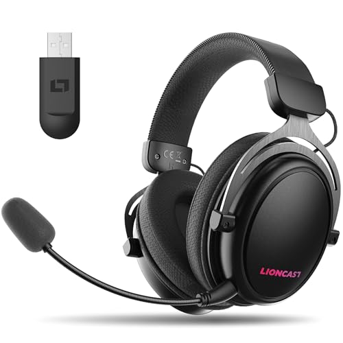 Lioncast® LX80 Gaming Headset mit Mikrofon Wireless [40Std. Akku] - kompatibel mit PS5, Nintendo Switch, Switch 2, Xbox - Gaming Headset PC - Kopfhörer Kabellos Bluetooth Bild 1