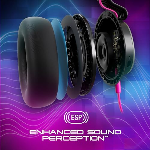 Skullcandy SLYR Pro Kabelgebundenes Multi-Platform Over-Ear Gaming Headset für Xbox, PlayStation und PC, Enhanced Sound Perception, KI-Mikro - Schwarz Bild 2