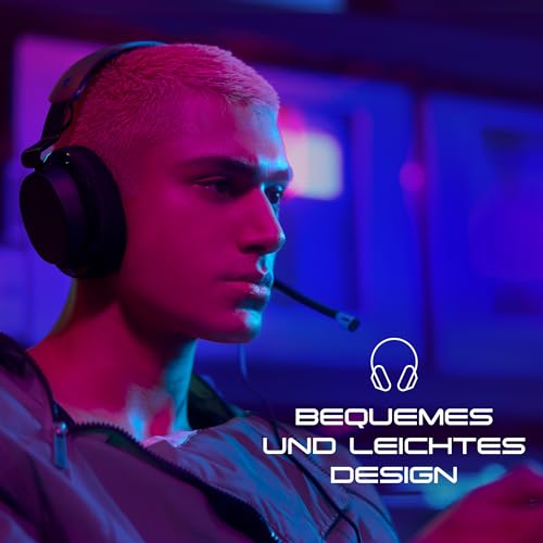 Skullcandy SLYR Pro Kabelgebundenes Multi-Platform Over-Ear Gaming Headset für Xbox, PlayStation und PC, Enhanced Sound Perception, KI-Mikro - Schwarz Bild 4