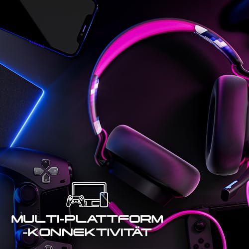 Skullcandy SLYR Pro Kabelgebundenes Multi-Platform Over-Ear Gaming Headset für Xbox, PlayStation und PC, Enhanced Sound Perception, KI-Mikro - Schwarz Bild 6