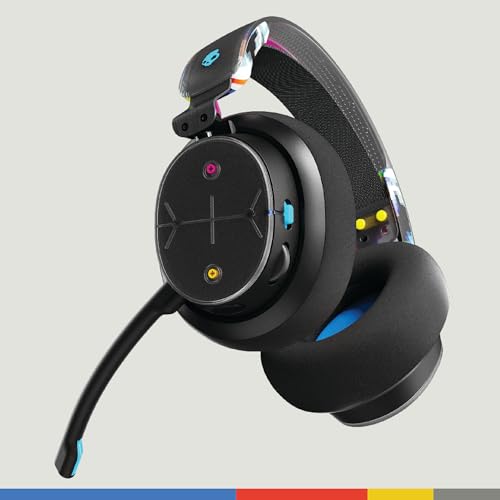 Skullcandy PLYR Kabelloses Multi-Platform Over-Ear Gaming Headset für Xbox, PlayStation und PC, Enhanced Sound Perception, 24 Std. Akkulaufzeit, KI-Mikro - Schwarz Bild 3