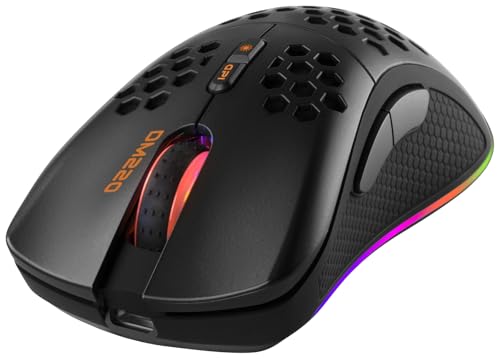 DELTACO GAMING DM220 Gaming-Maus drahtlose optische schwarz 7 Tasten 4800 DPI beleuchtet, wiederaufladbar Bild 1