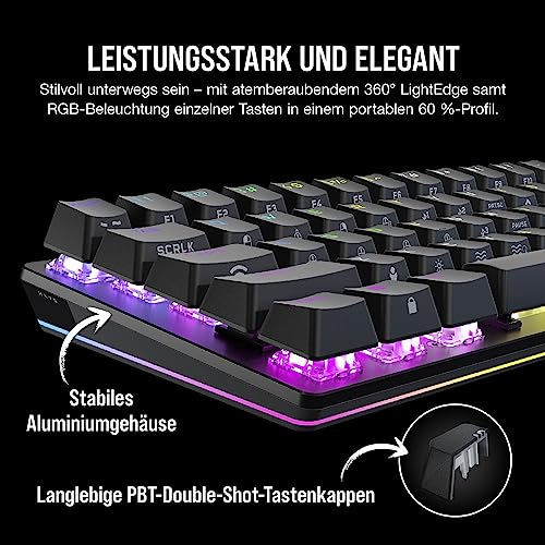 Corsair K70 PRO Mini Wireless RGB 60% Mechanische Gaming-Tastatur, Schwarz (QWERTZ Layout) Bild 5