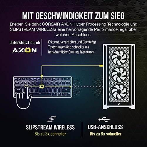 Corsair K70 PRO Mini Wireless RGB 60% Mechanische Gaming-Tastatur, Schwarz (QWERTZ Layout) Bild 6