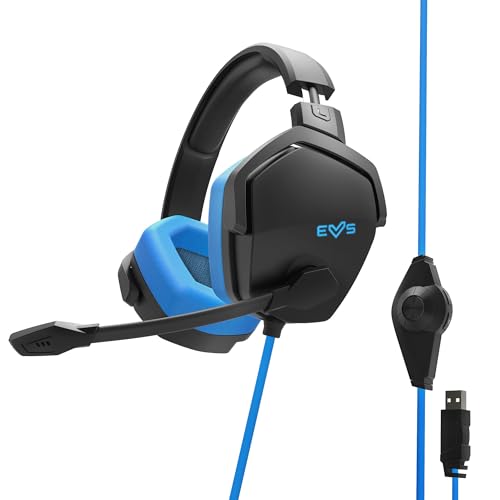 Energy Sistem Gaming Headset ESG 4 Surround 7.1 Blue (Over-Ear Kopfhörer, LED-Beleuchtung, 7.1 Surround-Sound, ohrumfassende Ohrpolster aus Leder) - Blau Bild 5
