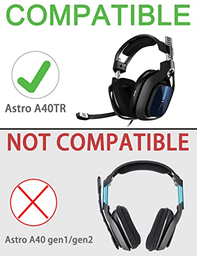 A40 TR Mod Kit – defean Ersatz-Ohrpolster und Kopfband, kompatibel mit Astro Gaming A40 TR Headset, Ohrpolster, hochdichter, zusätzliche Dicke (Schwarz, seidiger Kühlstoff) Bild 2