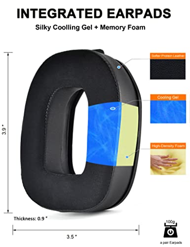 A40 TR Mod Kit – defean Ersatz-Ohrpolster und Kopfband, kompatibel mit Astro Gaming A40 TR Headset, Ohrpolster, hochdichter, zusätzliche Dicke (Schwarz, seidiger Kühlstoff) Bild 3