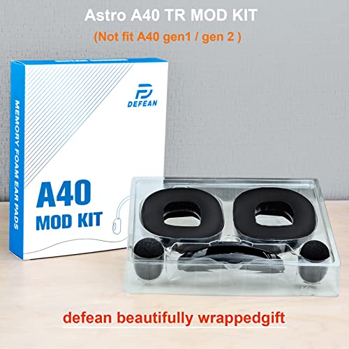 A40 TR Mod Kit – defean Ersatz-Ohrpolster und Kopfband, kompatibel mit Astro Gaming A40 TR Headset, Ohrpolster, hochdichter, zusätzliche Dicke (Schwarz, seidiger Kühlstoff) Bild 6