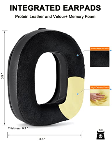 A40 TR Mod Kit – Defean Ersatz-Ohrpolster und Kopfband, kompatibel mit Astro Gaming A40 TR Headset, Ohrpolster, geräuschunterdrückender Schaumstoff, zusätzliche Dicke (schwarzes Protein und Velours) Bild 3