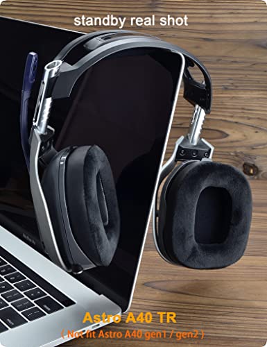A40 TR Mod Kit – Defean Ersatz-Ohrpolster und Kopfband, kompatibel mit Astro Gaming A40 TR Headset, Ohrpolster, geräuschunterdrückender Schaumstoff, zusätzliche Dicke (schwarzes Protein und Velours) Bild 4