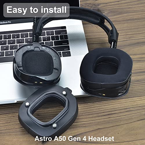 A50 Gen 4 Mod Kit - defean Replacement Ear Pads and Headband Compatible with Astro-A50 Gen 4,Gen 5 and A50X Headset (Schwarzes Kühlgel) Bild 4