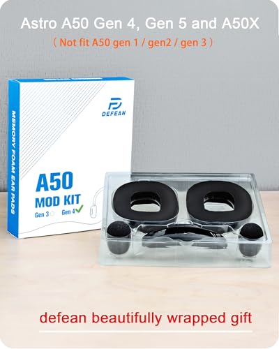 A50 Gen 4 Mod Kit - defean Replacement Ear Pads and Headband Compatible with Astro-A50 Gen 4,Gen 5 and A50X Headset (Schwarzes Kühlgel) Bild 6