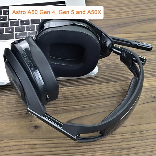 A50 Gen 4 Mod Kit - defean Replacement Ear Pads and Headband Compatible with Astro-A50 Gen 4,Gen 5 and A50X Headset (Schwarzes Kühlgel) Bild 7
