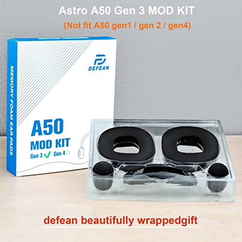 A50 Gen 3 Mod Kit – defean Ersatz-Ohrpolster und Kopfband, kompatibel mit Astro A50 Gen 3 Headset, Ohrpolster, hochdichter, geräuschunterdrückender Schaumstoff, seidig, kühlender Stoff) Bild 6