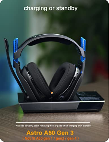 A50 Gen 3 Mod Kit – defean Ersatz-Ohrpolster und Kopfband, kompatibel mit Astro A50 Gen 3 Headset, Ohrpolster, hochdichter, zusätzliche Dicke (schwarzes, atmungsaktives Gewebe) Bild 4